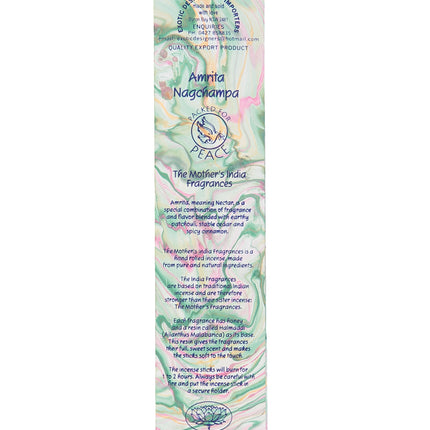 Mothers India Fragrances Incense Amrita Nagchampa