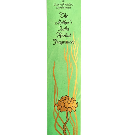 Mothers India Fragrances Incense Lemon Clove Cinnamon Nagchampa