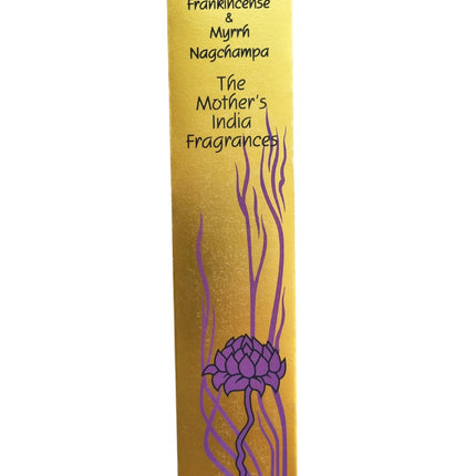 Mothers India Fragrances Incense Omani Frankincense & Myrrh Nagchampa