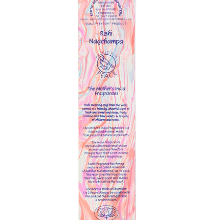 Mothers India Fragrances Incense Rishi Nagchampa