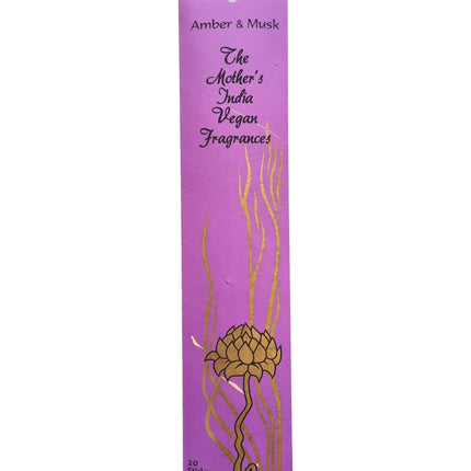 Mothers India Incense Vegan Fragrances Amber & Musk