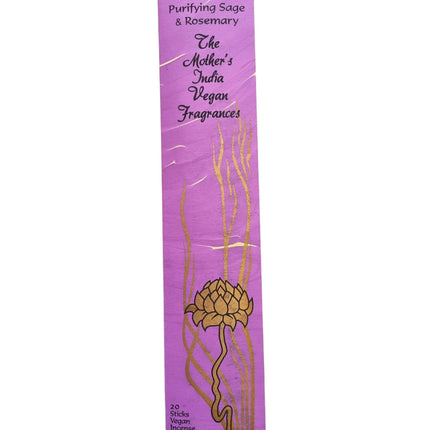 Mothers India Incense Vegan Fragrances Purifying Sage & Rosemary