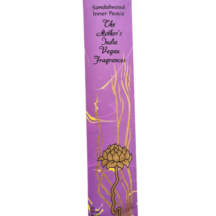 Mothers India Incense Vegan Fragrances Sandalwood Inner Peace