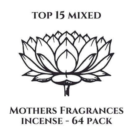 Mothers India Fragrances Nagchampa Incense Top 15 Mixed - 64 Pack