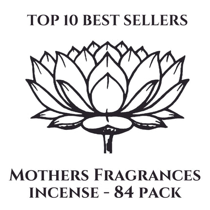 Mothers India Fragrances Nagchampa Incense Top 10 Best Sellers - 84 Mixed Pack