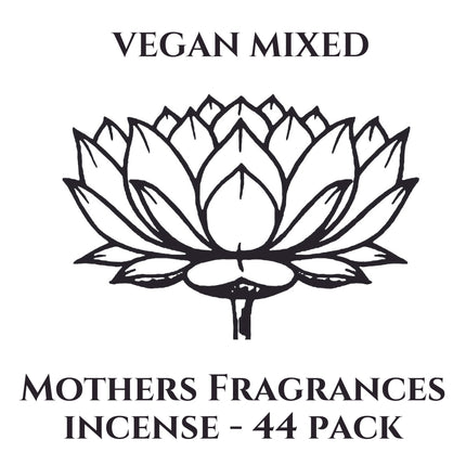 Mothers India Fragrances Nagchampa Incense Vegan 44 Mixed Pack